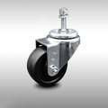 Service Caster 3.5 Inch SS Soft Rubber Wheel Swivel 3/8 Inch Threaded Stem Caster SCC SCC-SSTS20S3514-SRS-381615